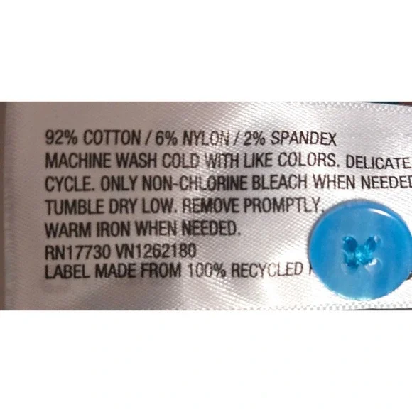 Merona, Women's XXL Cardigan Blue White Geometric Diamond Button Front V-Neck - Picture 6 of 7